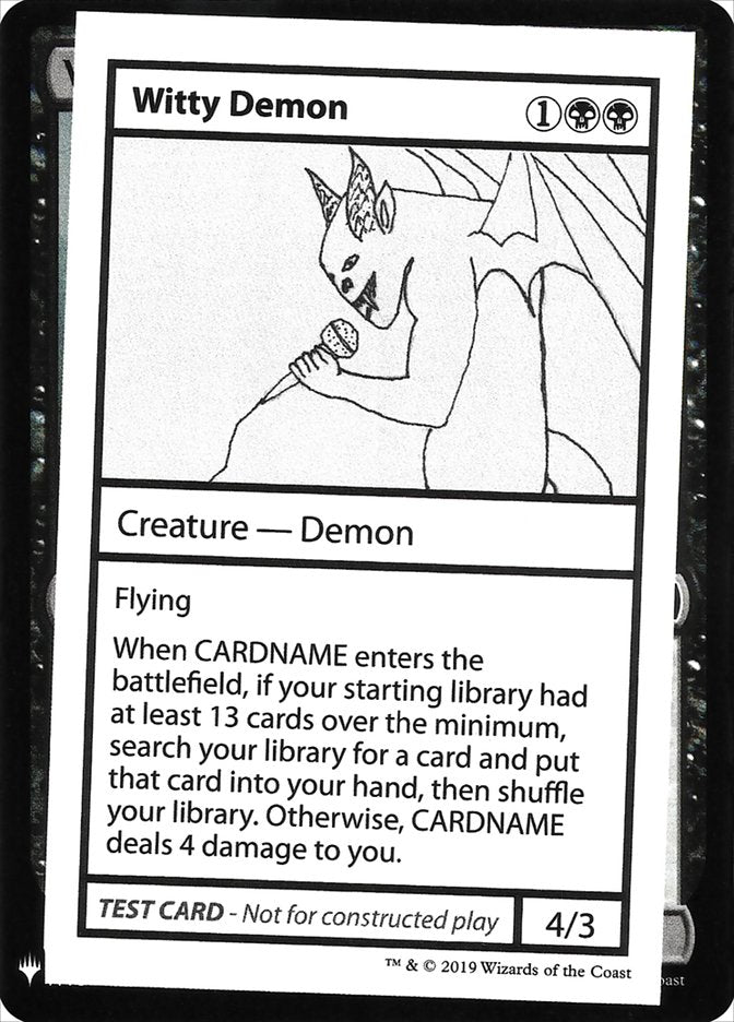Witty Demon [Mystery Booster Playtest Cards] | Total Play