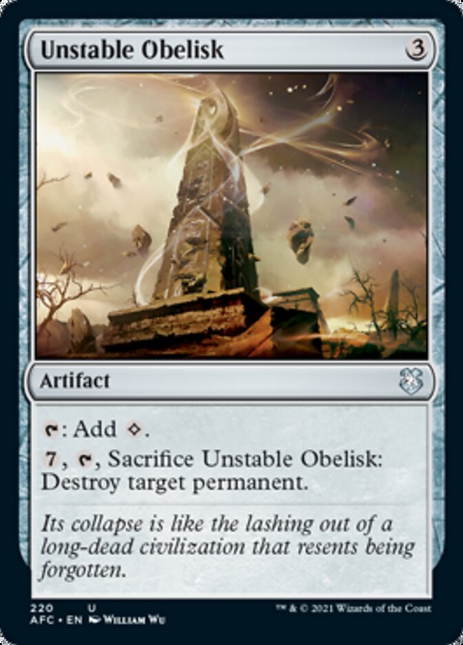 Unstable Obelisk [Dungeons & Dragons: Adventures in the Forgotten Realms Commander] | Total Play
