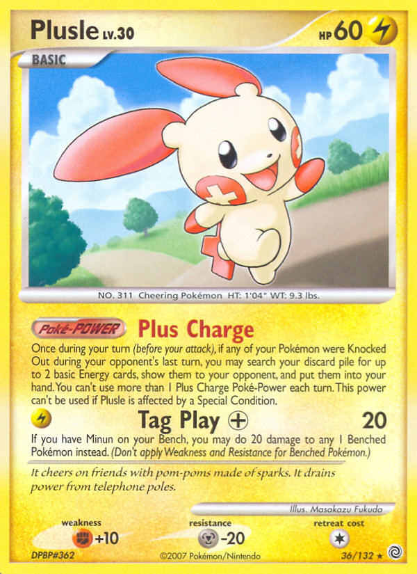 Plusle (36/132) [Diamond & Pearl: Secret Wonders] | Total Play