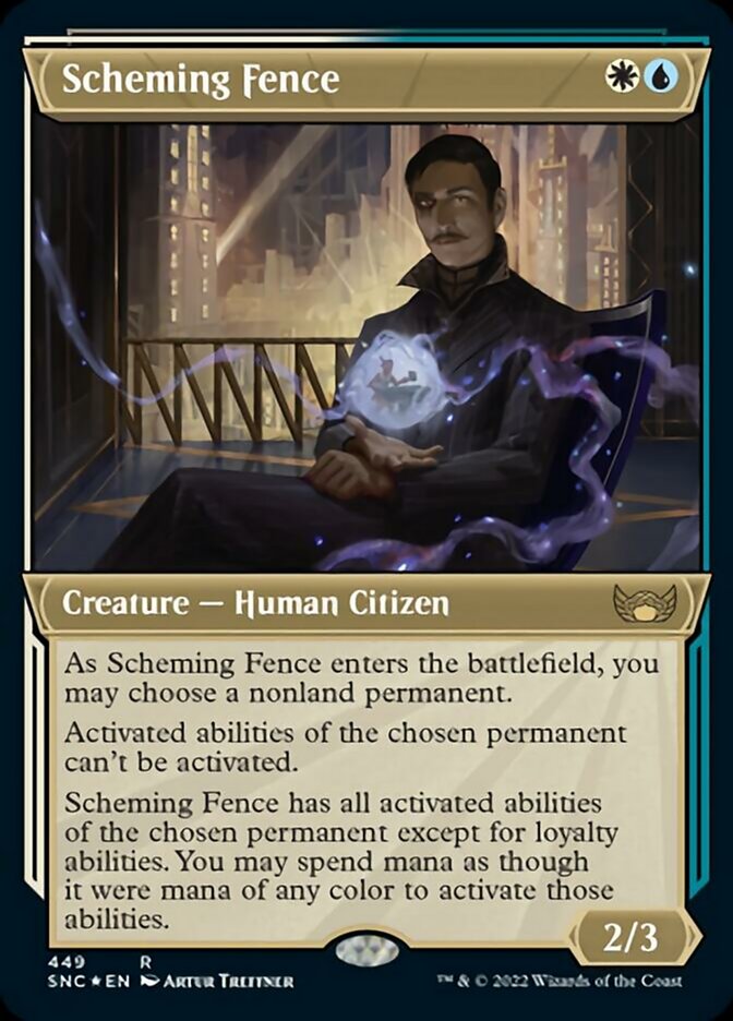 Scheming Fence (Showcase Art Deco Foil Etched) [Streets of New Capenna] | Total Play