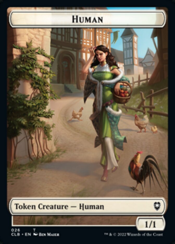 Spider // Human Double-Sided Token [Commander Legends: Battle for Baldur's Gate Tokens] | Total Play