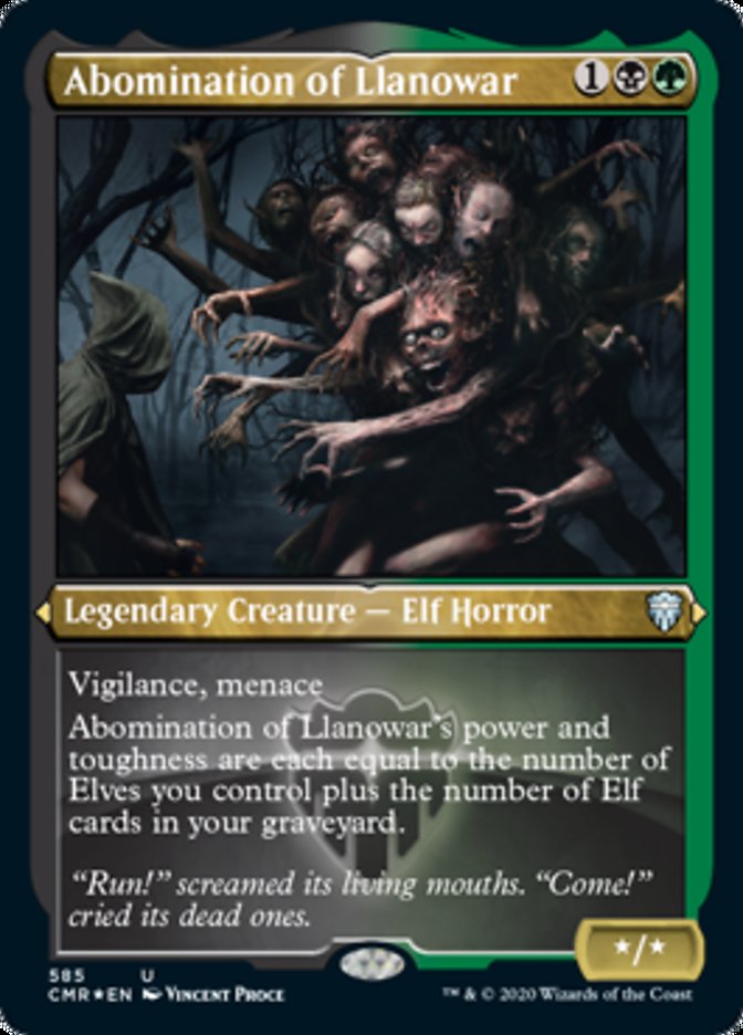 Abomination of Llanowar (Etched) [Commander Legends] | Total Play