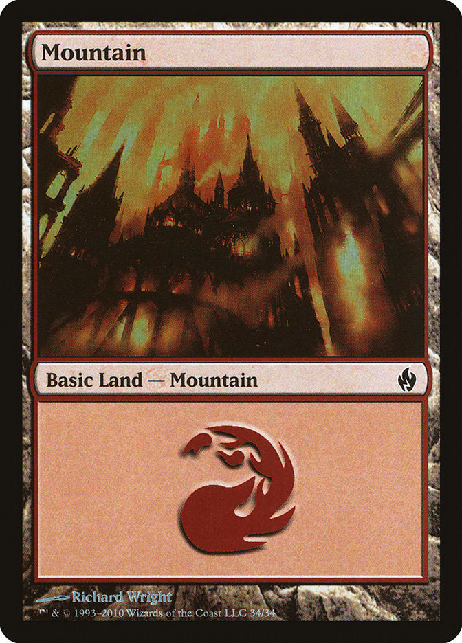 Mountain (34) [Premium Deck Series: Fire and Lightning] | Total Play