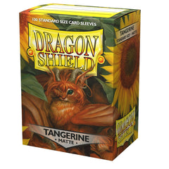 Dragon Shield: Standard 100ct Sleeves - Tangerine (Matte) | Total Play