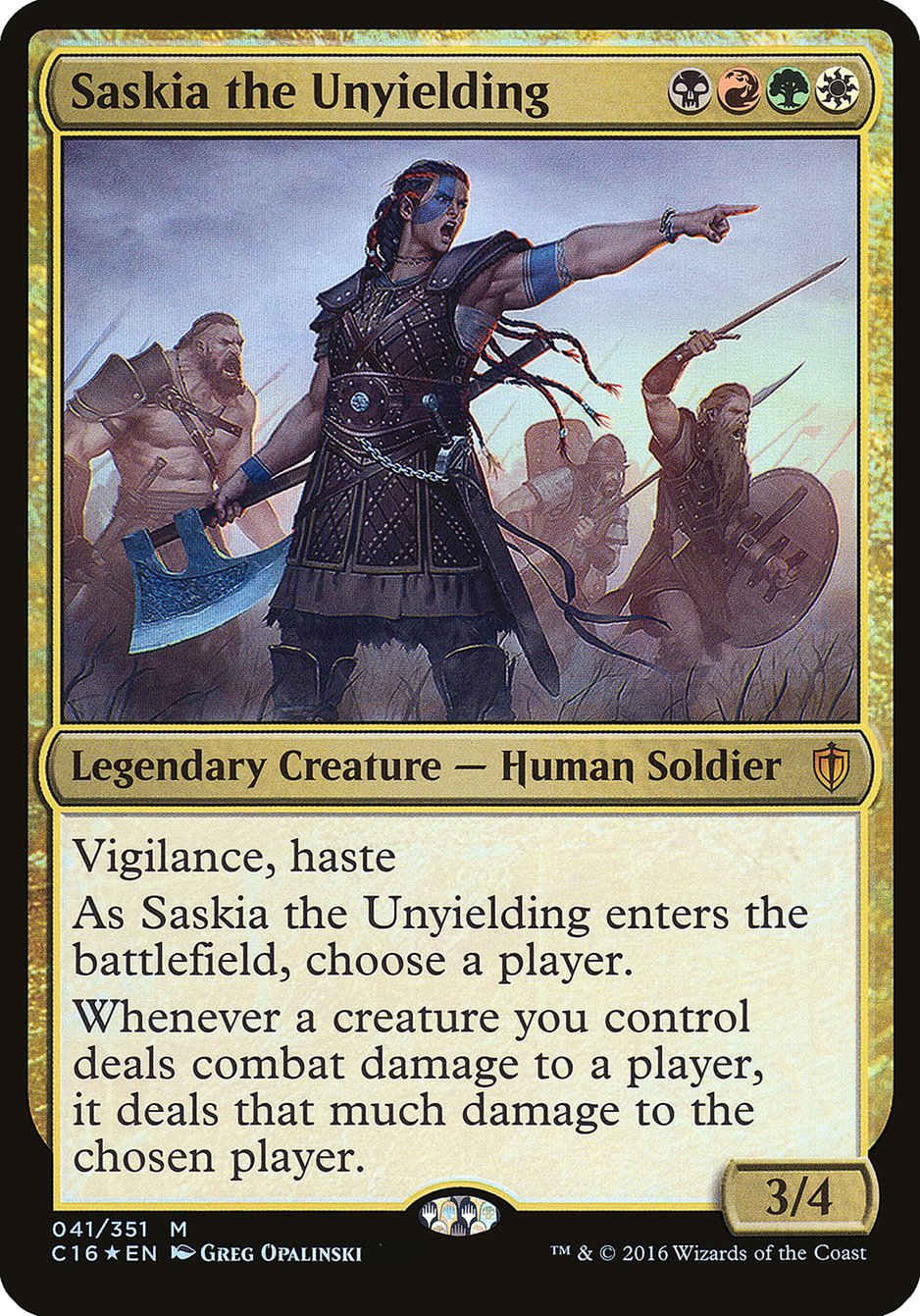 Saskia the Unyielding (Oversized) [Commander 2016 Oversized] | Total Play
