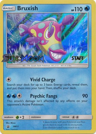 Bruxish (SM11) (Staff Prerelease Promo) [Sun & Moon: Black Star Promos] | Total Play