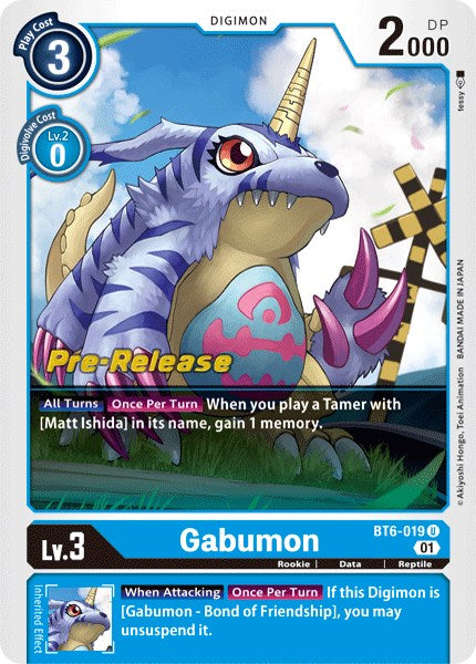 Gabumon [BT6-019] [Double Diamond Pre-Release Cards] | Total Play