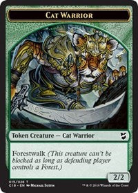 Cat Warrior // Elemental Double-Sided Token [Commander 2018 Tokens] | Total Play