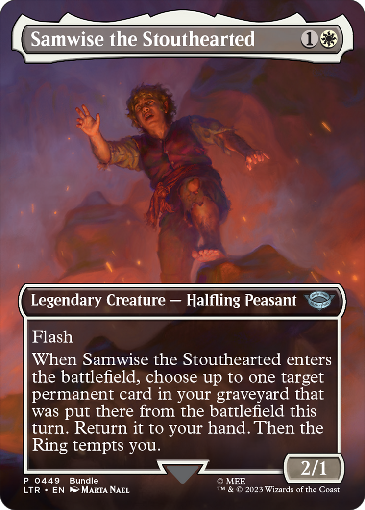 Samwise the Stouthearted (Borderless Alternate Art) [The Lord of the Rings: Tales of Middle-Earth] | Total Play