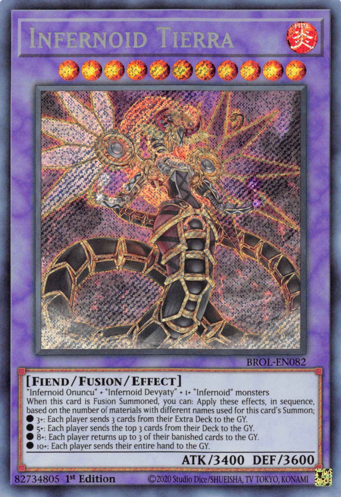 Infernoid Tierra [BROL-EN082] Secret Rare | Total Play