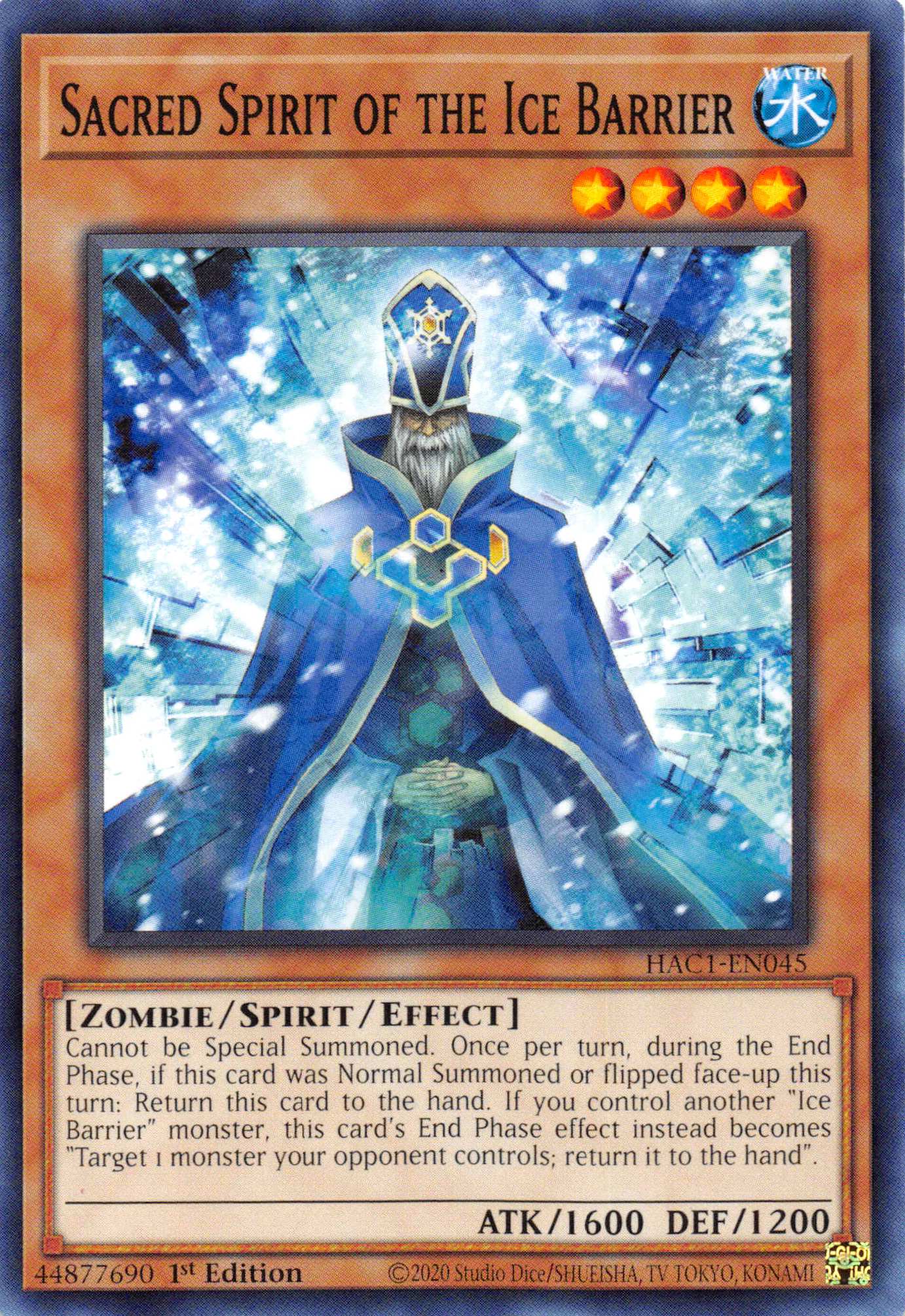 Sacred Spirit of the Ice Barrier [HAC1-EN045] Common | Total Play