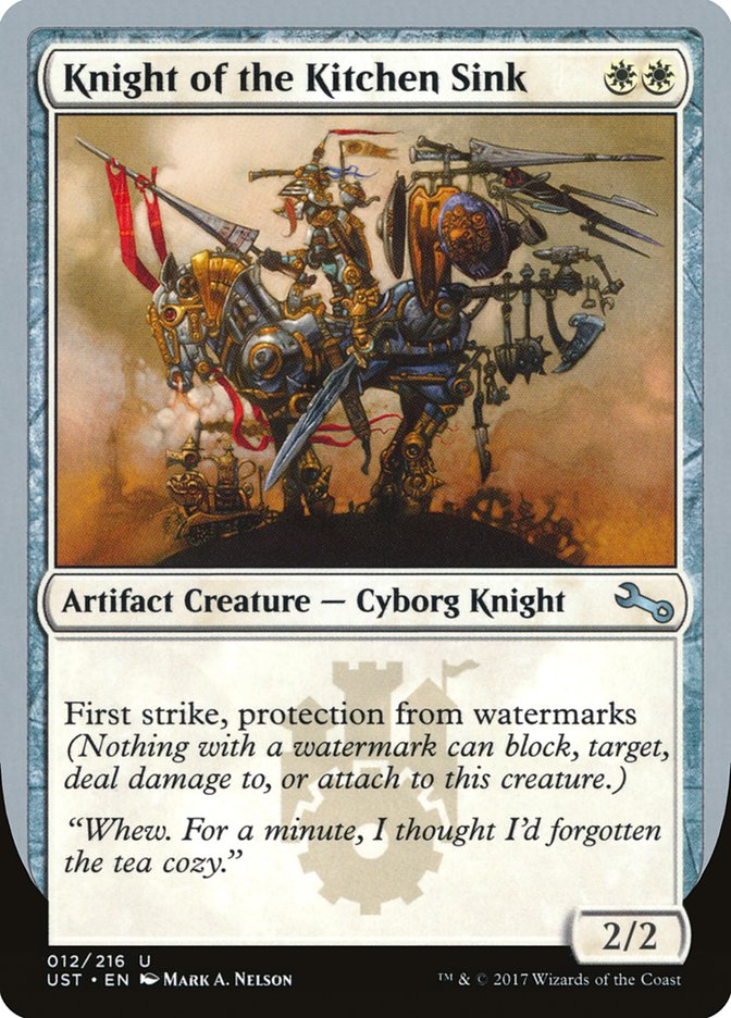 Knight of the Kitchen Sink ("protection from watermarks") [Unstable] | Total Play