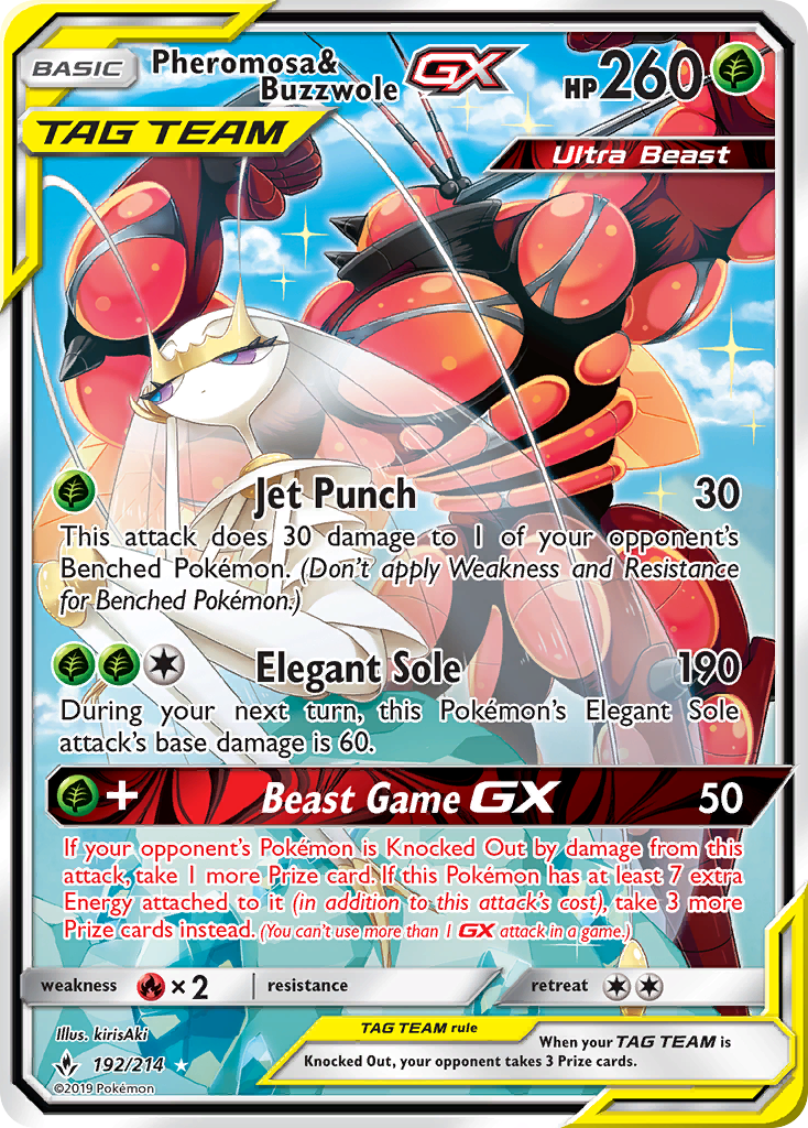 Pheromosa & Buzzwole GX (192/214) [Sun & Moon: Unbroken Bonds] | Total Play