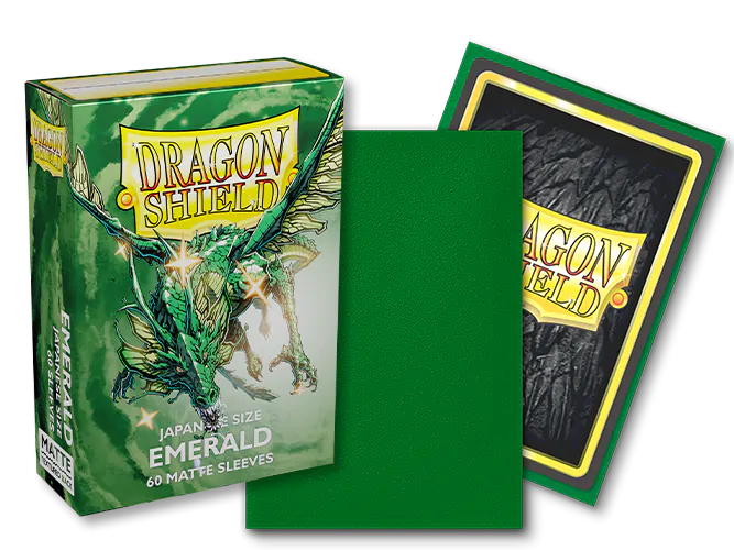 Dragon Shield: Japanese Size 60ct Sleeves - Emerald (Matte) | Total Play