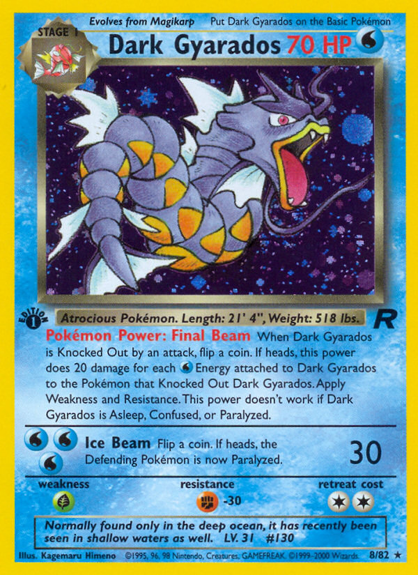 Dark Gyarados (8/82) [Team Rocket 1st Edition] | Total Play