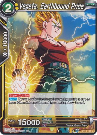 Vegeta, Earthbound Pride (BT10-106) [Rise of the Unison Warrior] | Total Play