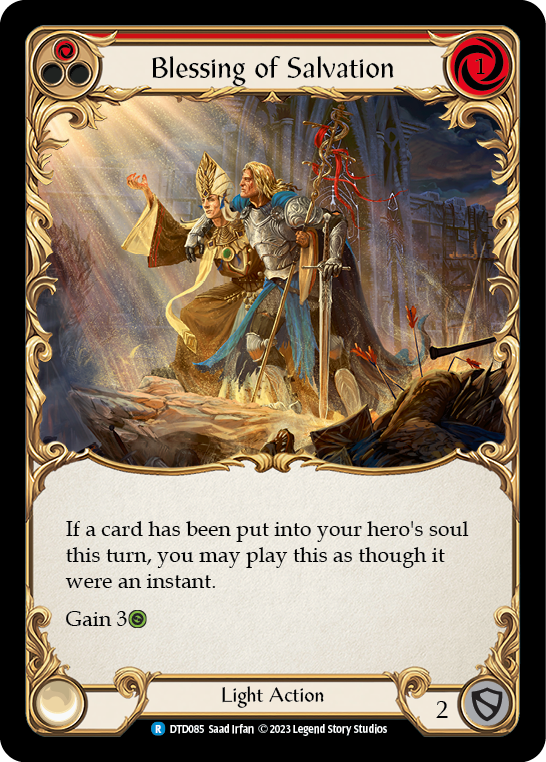 Blessing of Salvation (Red) [DTD085] (Dusk Till Dawn)  Rainbow Foil | Total Play