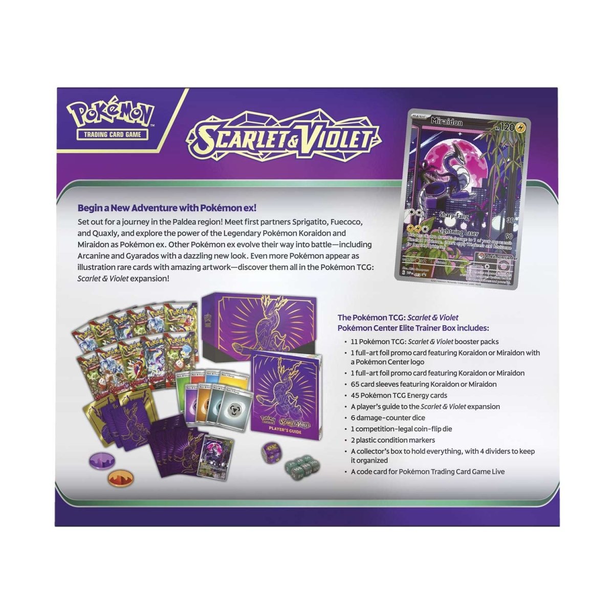 Scarlet & Violet - Elite Trainer Box (Miraidon) (Pokemon Center Exclusive) | Total Play