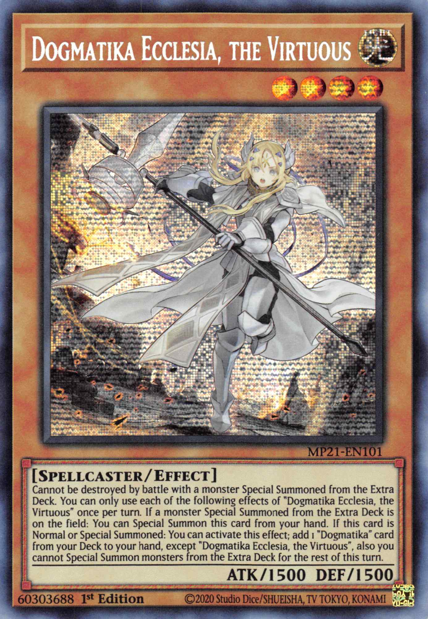 Dogmatika Ecclesia, the Virtuous [MP21-EN101] Prismatic Secret Rare | Total Play