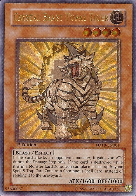 Crystal Beast Topaz Tiger [FOTB-EN004] Ultimate Rare | Total Play