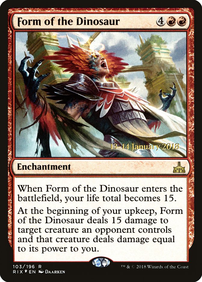 Form of the Dinosaur [Rivals of Ixalan Prerelease Promos] | Total Play