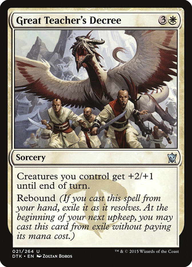 Great Teacher's Decree [Dragons of Tarkir] | Total Play