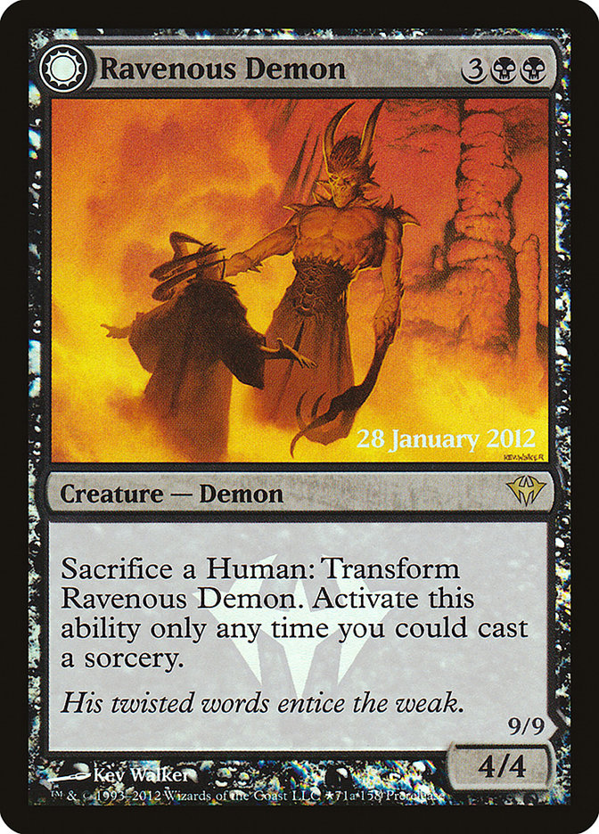 Ravenous Demon // Archdemon of Greed [Dark Ascension Prerelease Promos] | Total Play