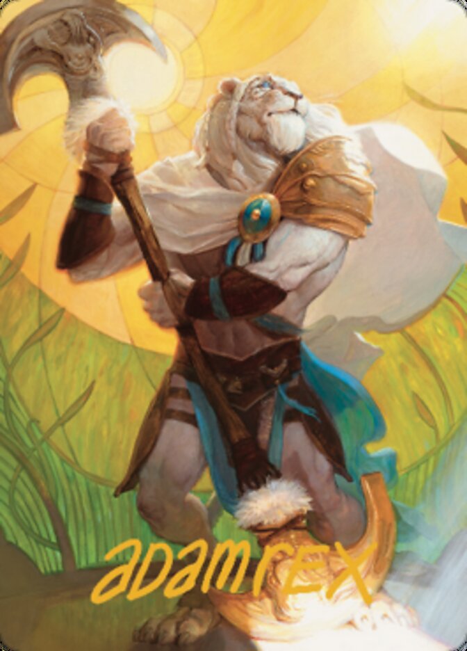 Ajani, Sleeper Agent Art Card (Gold-Stamped Signature) [Dominaria United Art Series] | Total Play