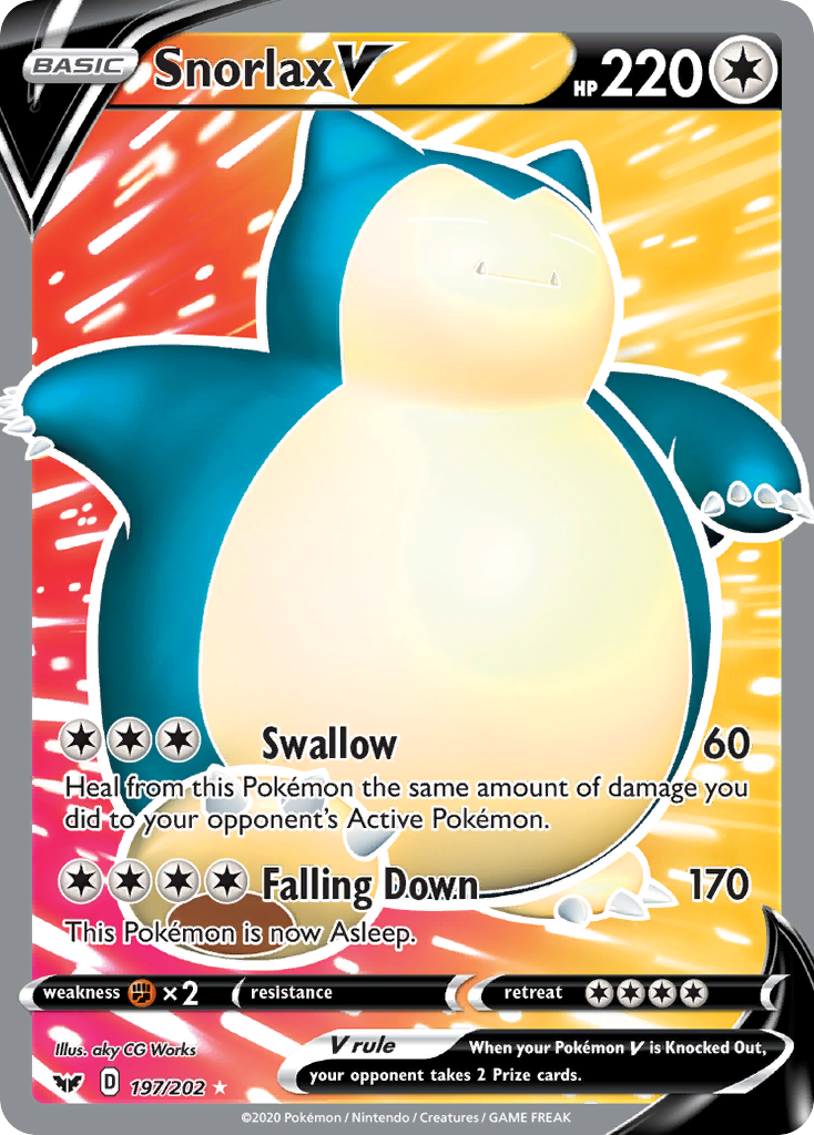 Snorlax V (197/202) [Sword & Shield: Base Set] | Total Play