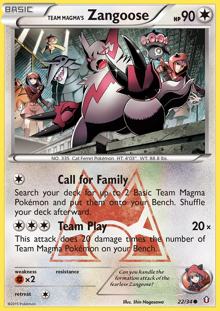 Team Magma's Zangoose (22/34) [XY: Double Crisis] | Total Play