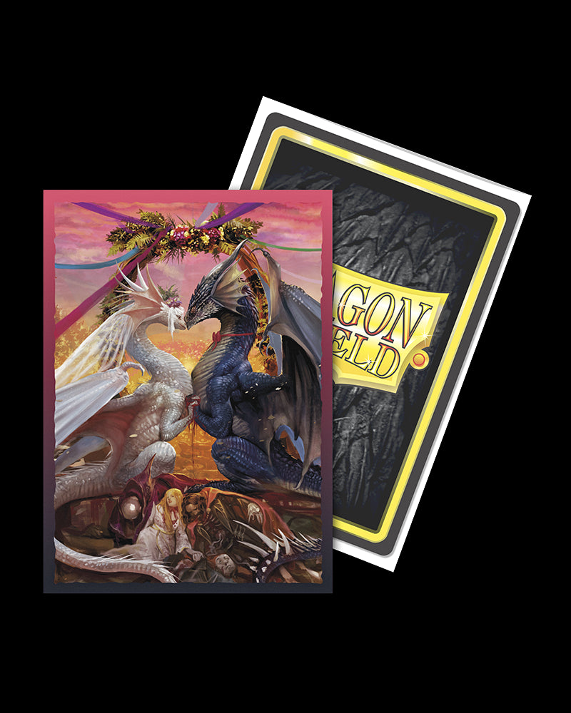 Dragon Shield: Standard 100ct Brushed Art Sleeves - Valentine Dragons (2023) | Total Play