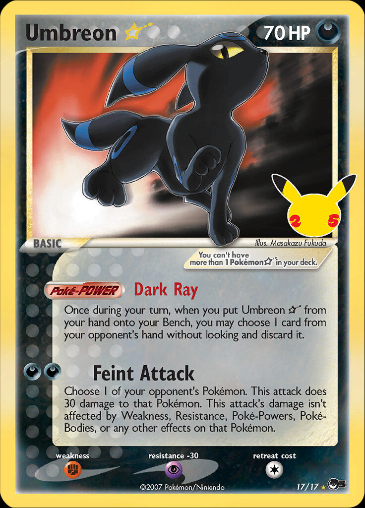 Umbreon (17/17) (Star) [Celebrations: 25th Anniversary - Classic Collection] | Total Play