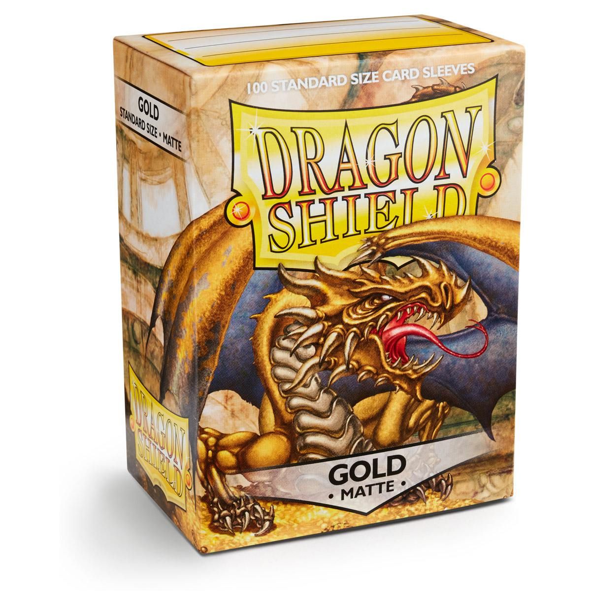 Dragon Shield: Standard 100ct Sleeves - Gold (Matte) | Total Play