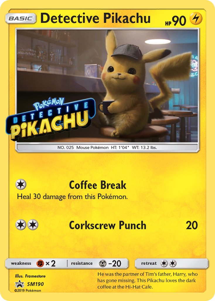Detective Pikachu (SM190) (Stamped) [Sun & Moon: Black Star Promos] | Total Play