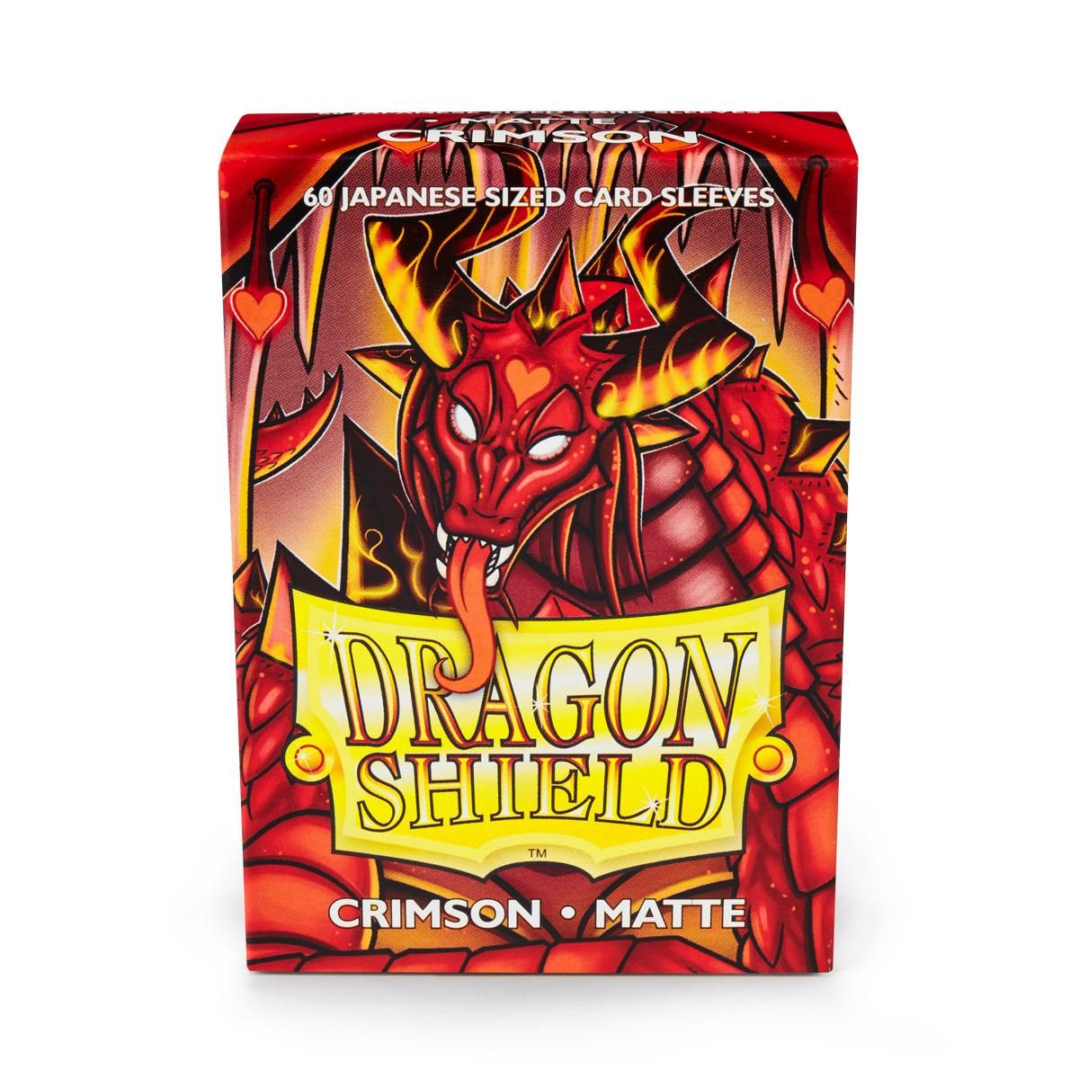 Dragon Shield: Japanese Size 60ct Sleeves - Crimson (Matte) | Total Play
