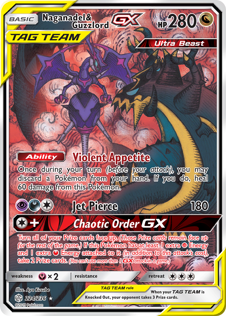 Naganadel & Guzzlord GX (224/236) [Sun & Moon: Cosmic Eclipse] | Total Play