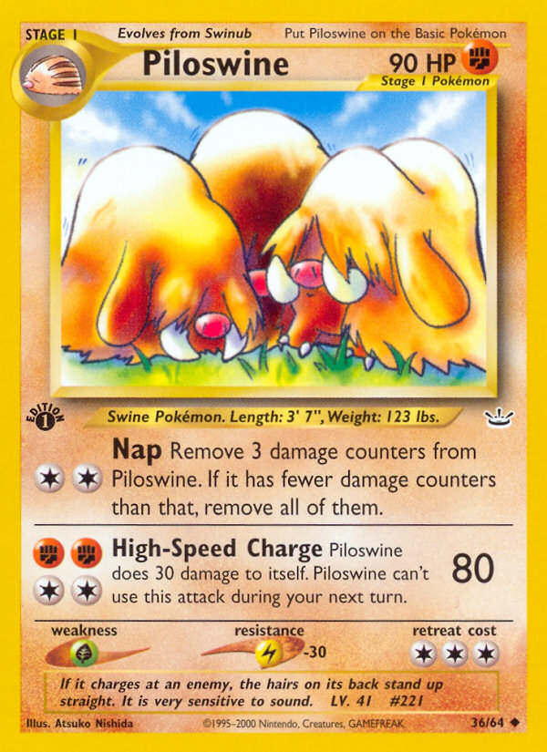 Piloswine (36/64) [Neo Revelation 1st Edition] | Total Play