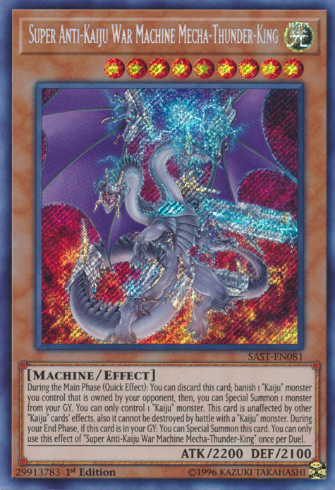 Super Anti-Kaiju War Machine Mecha-Thunder-King [SAST-EN081] Secret Rare | Total Play