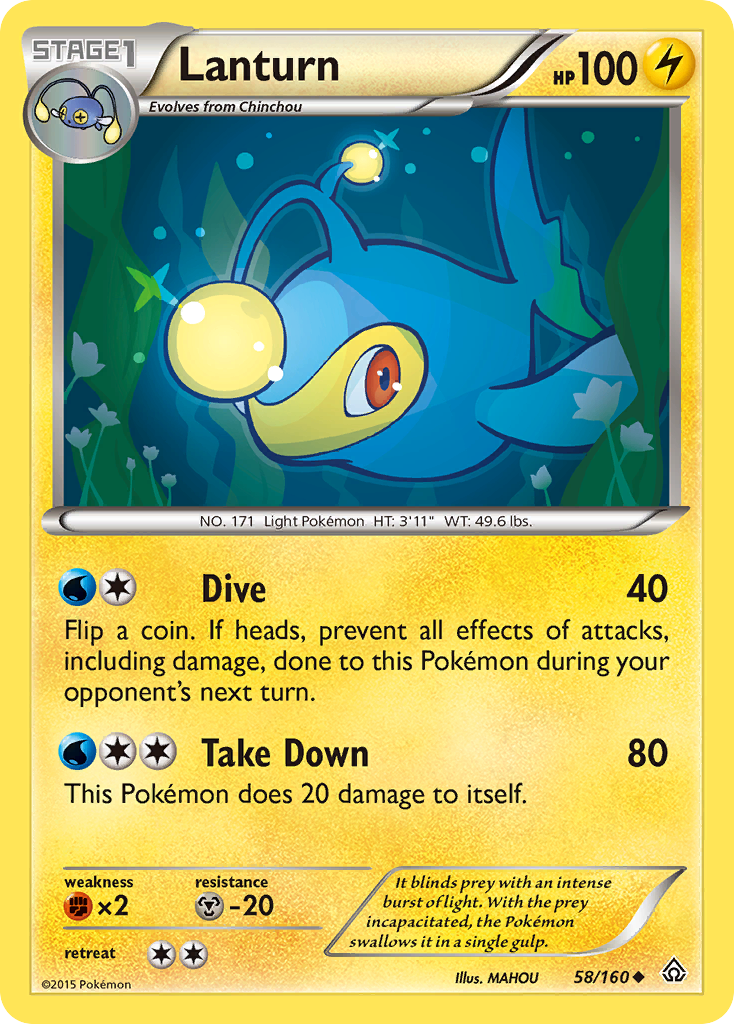 Lanturn (58/160) [XY: Primal Clash] | Total Play