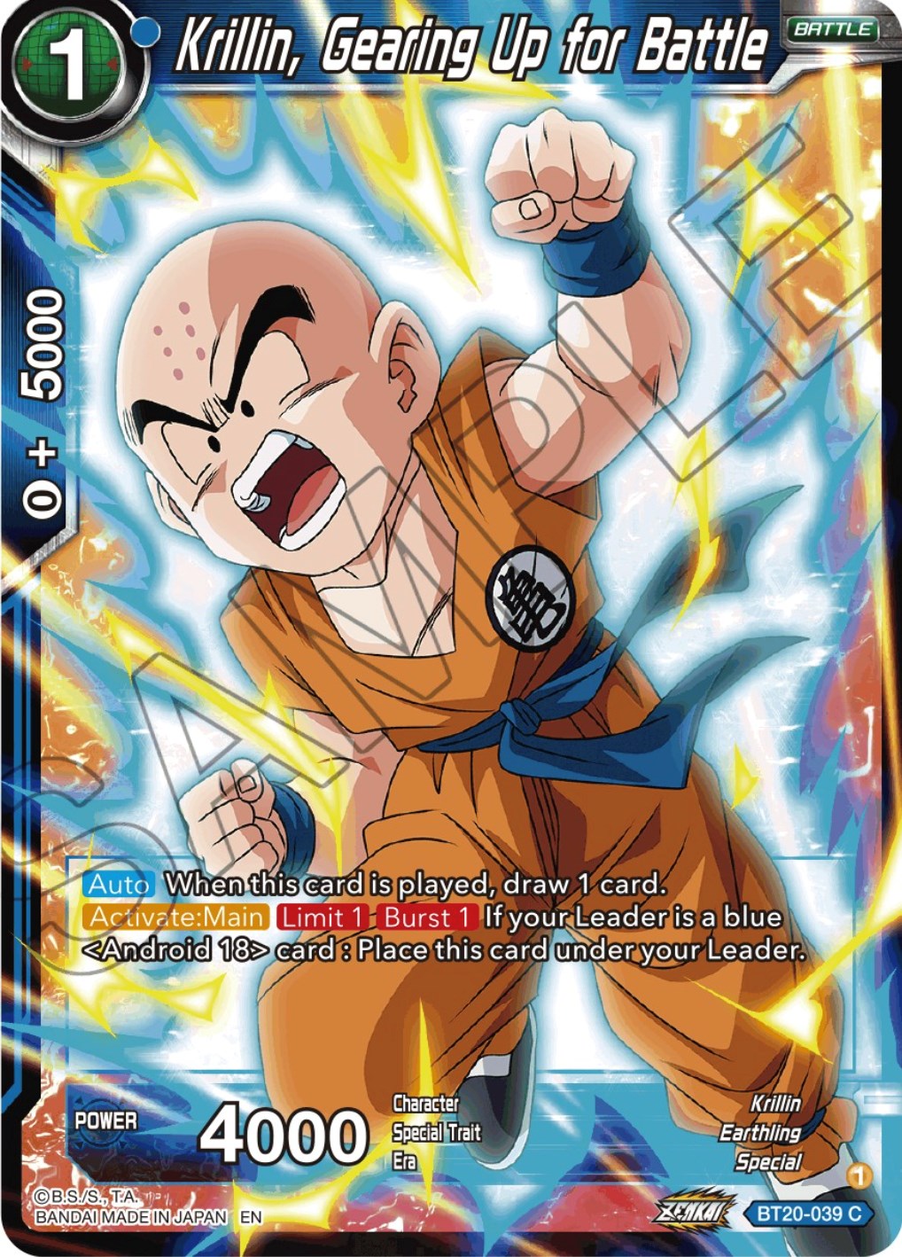 Krillin, Gearing Up for Battle (BT20-039) [Power Absorbed] | Total Play