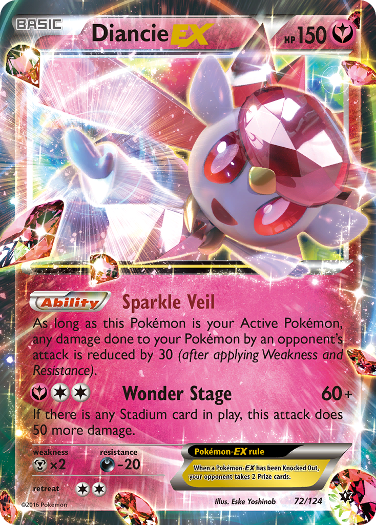 Diancie EX (72/124) [XY: Fates Collide] | Total Play