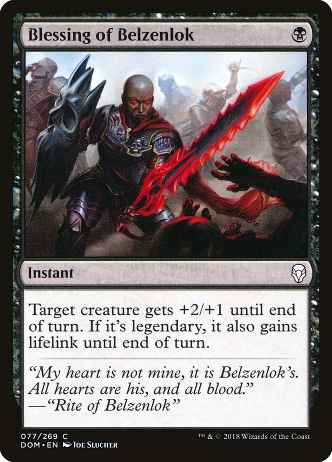 Blessing of Belzenlok [Dominaria] | Total Play