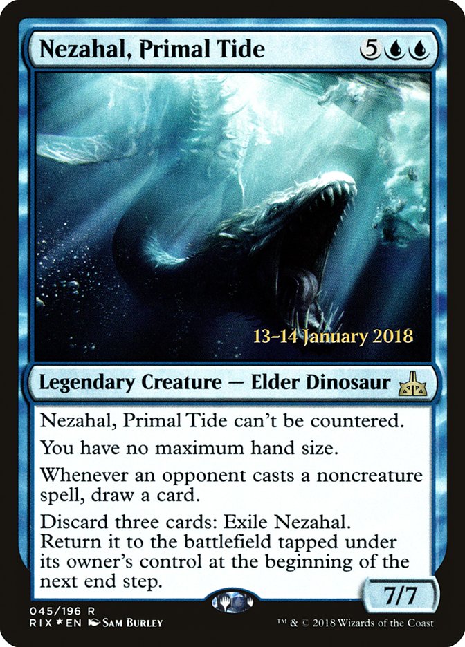 Nezahal, Primal Tide [Rivals of Ixalan Prerelease Promos] | Total Play