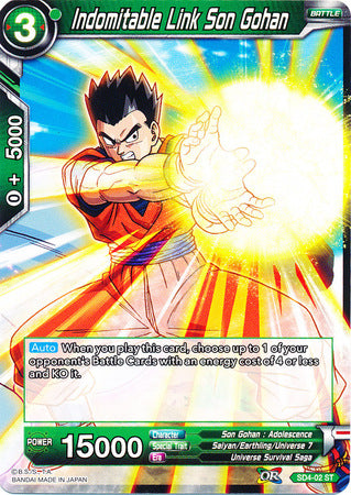 Indomitable Link Son Gohan (Starter Deck - The Guardian of Namekians) (SD4-02) [Colossal Warfare] | Total Play