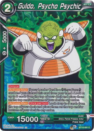 Guldo, Psycho Psychic (BT10-081) [Rise of the Unison Warrior] | Total Play