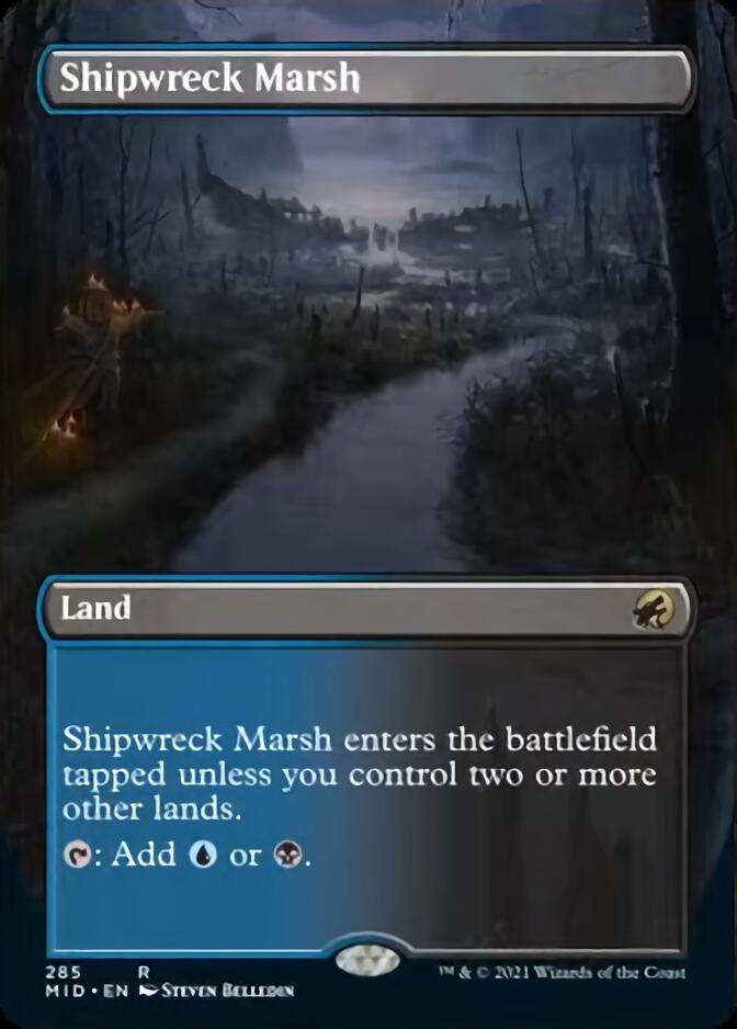 Shipwreck Marsh (Borderless Alternate Art) [Innistrad: Midnight Hunt] | Total Play