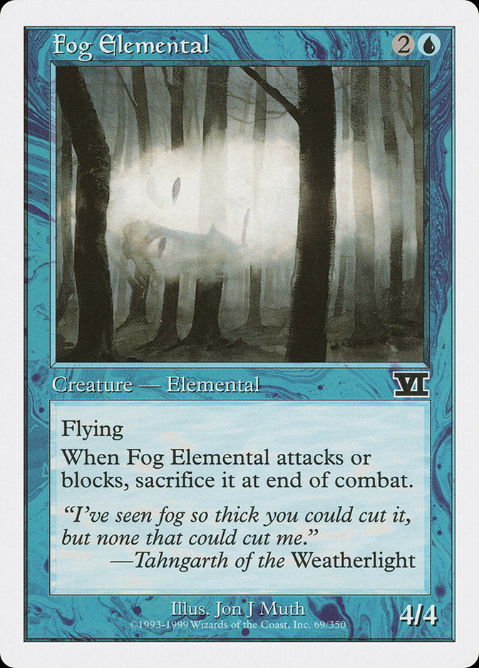 Fog Elemental [Classic Sixth Edition] | Total Play