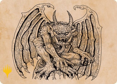 Cloister Gargoyle (Showcase) Art Card (Gold-Stamped Signature) [Dungeons & Dragons: Adventures in the Forgotten Realms Art Series] | Total Play