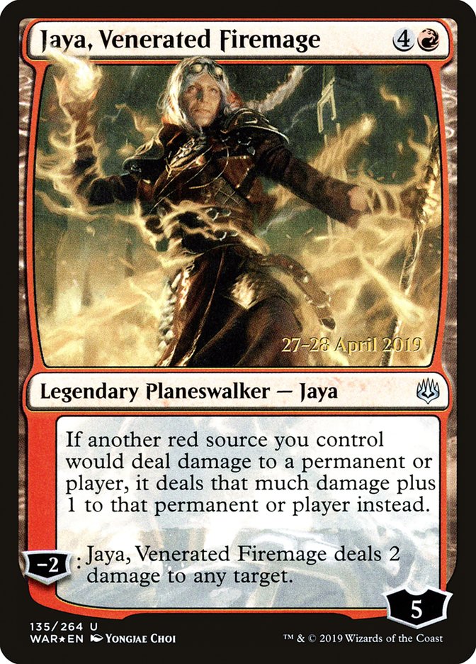 Jaya, Venerated Firemage [War of the Spark Prerelease Promos] | Total Play