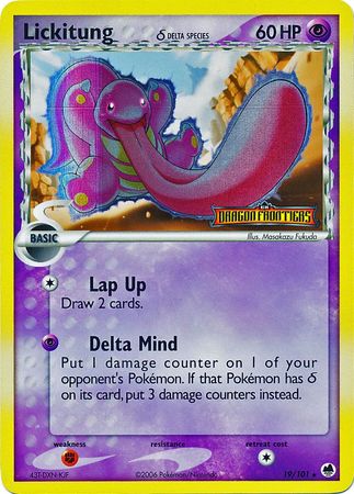 Lickitung (19/101) (Delta Species) (Stamped) [EX: Dragon Frontiers] | Total Play